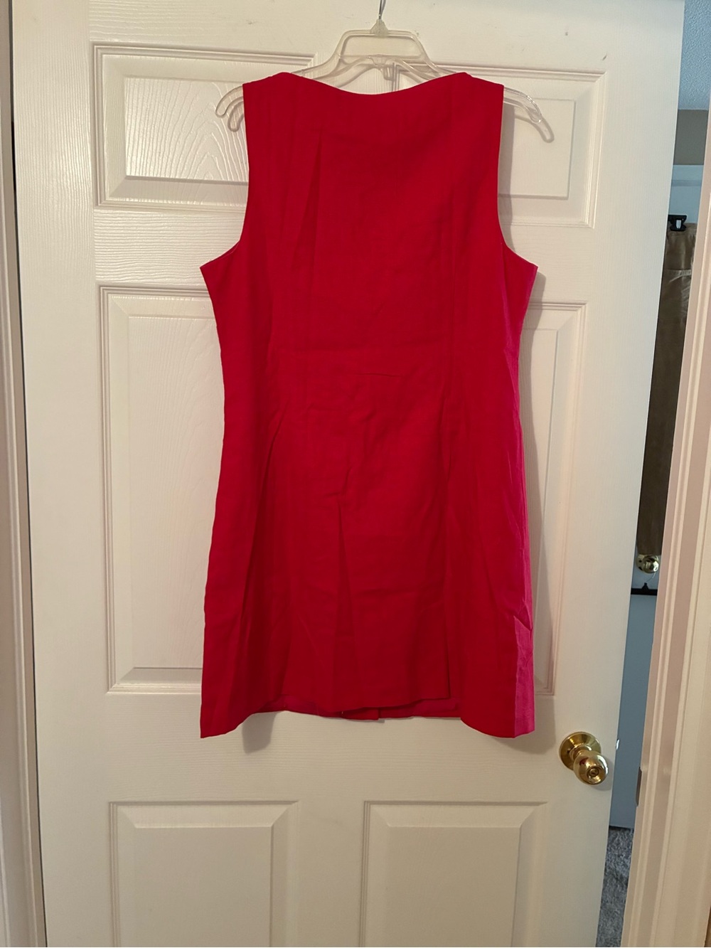 NWT Mango Sleeveless Button-Front Red Shift Dress - Picture 5 of 6